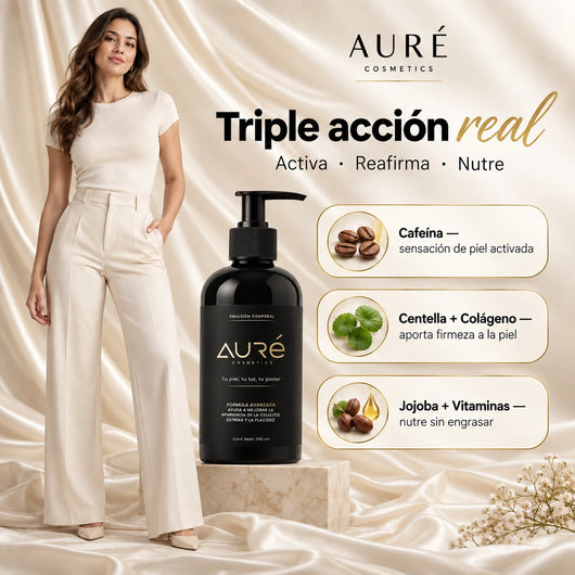 Tri-Action Sculpt — la crema corporal de triple acción: firmeza, textura y contorno