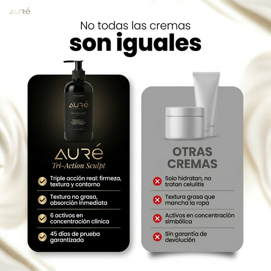 Auré Tri-Action Sculpt — la crema corporal de triple acción: firmeza, textura y contorno
